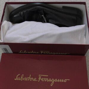 Salvatore Ferragamo Studio Tramezza Single Monk Strap Mens Dress Shoes Black